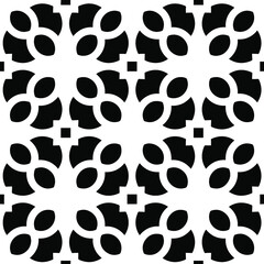 Black and white texture. Abstract seamless geometric pattern.