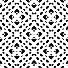 Black and white texture. Abstract seamless geometric pattern.