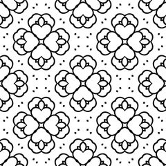 Gordijnen Black and white texture. Abstract seamless geometric pattern.  © t2k4