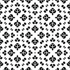 Black and white texture. Abstract seamless geometric pattern.
