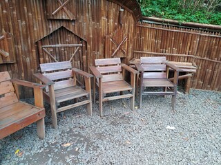 Fototapeta na wymiar chairs in a garden