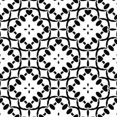 Black and white texture. Abstract seamless geometric pattern.

