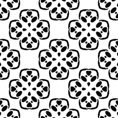 Black and white texture. Abstract seamless geometric pattern.
