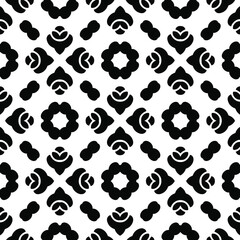 Black and white texture. Abstract seamless geometric pattern.

