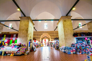 Bedesten Bazaar interior view in Edirne City of Turkey