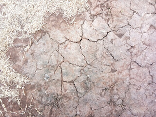 The ground has cracks in the top view for the background
