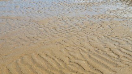 Fototapeta na wymiar Beautiful sea and the sand in the summer day.