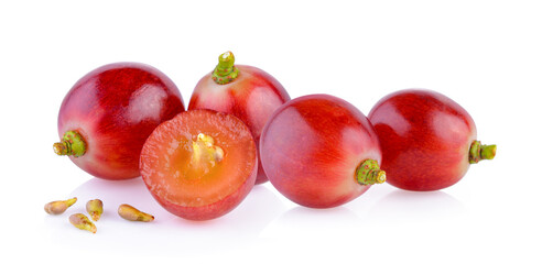 red grape on white