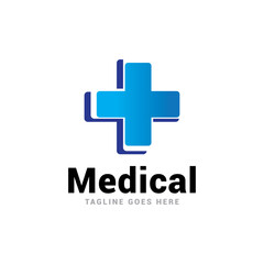 Obraz premium Medical leaf earth nature save logo icon vector template.