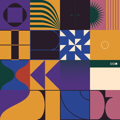 Obraz premium Unusual Abstract Poster Design With Unique Geometric Artwork Composition