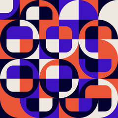 Deconstructed Visual Form Pattern Design Made With Abstract Vector Geometric Shapes