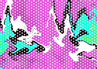 oil painted geometric pattern	
