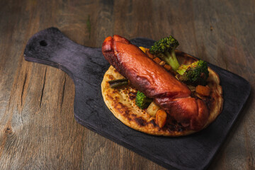 Still life- the bratwurst on the grill