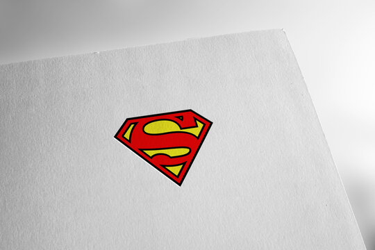 Superman logo editorial illustrative