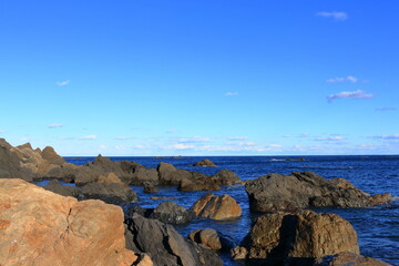 室戸岬　灌頂ヶ浜　青い海と空　（高知県　室戸市）