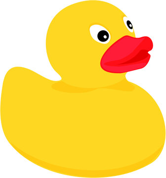 Yellow bathroom rubber duck with red beak