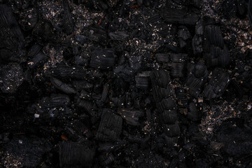 Charcoal texture background. Top view