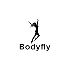 Elegant Woman Dance Logo Design Featuring Ballet and Fitness, Representing Beauty, Strength, and Grace