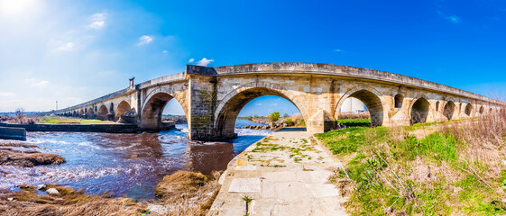 The longest stone bridge of world in Uzunkopru Town of Turkey
