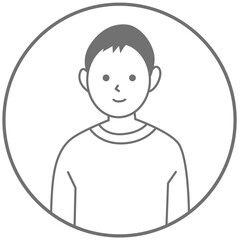 Vector illustration of smiling boy