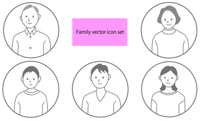 Vector illustration of smiling family