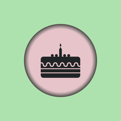 cake icon, isolated cake sign icon, vector illustration