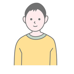 Vector illustration of smiling boy