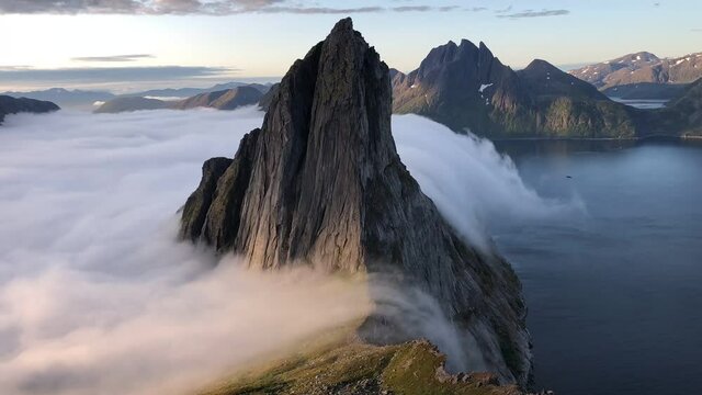 TIME LAPSE ,Spectacular and overwhelming cascade of clouds, unique phenomenon in theword