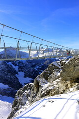 Walking above a glacier