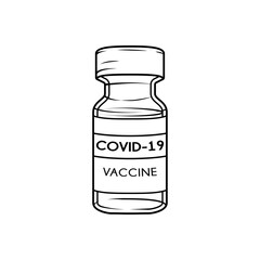 vaccine covid-19 vector isolated on white background