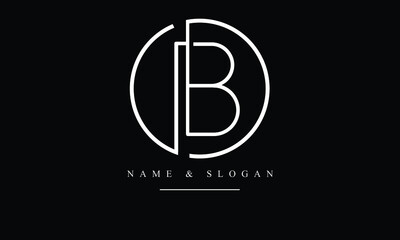 OB, BO, O, B abstract letters logo monogram