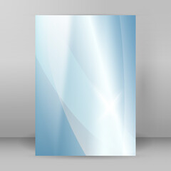 Blue background advertising brochure design elements. Blurry light glowing graphic form for elegant flyer. Blur illustration 10 for booklet layout, wellness leaflet, newsletters