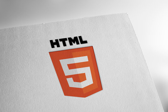 HTML 5 logo editorial illustrative