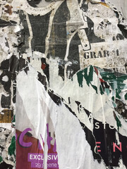 Alte zerrissene Plakate Grunge Textur Hintergrund