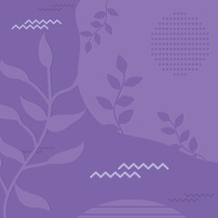 purple design with beautiful eaves and abstract shapes