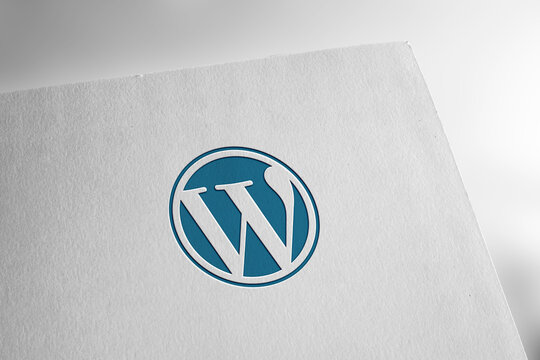 Wordpress logo editorial illustrative