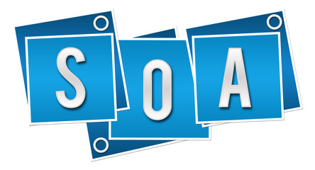 SOA - Service Oriented Architecture Blue Squares Rings 