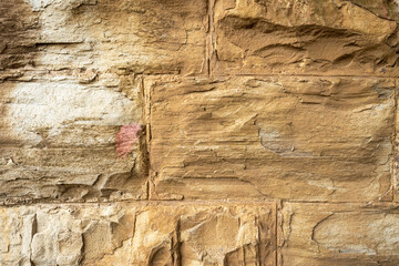Background of brick stone wall texture. Close up image. Outdoor home decoration.