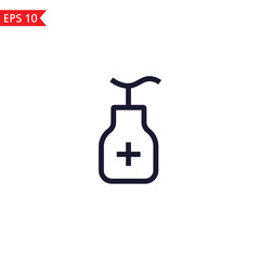 Antibacterial soap line icon Vector