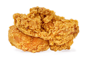 Fried chicken wings on  a White Background