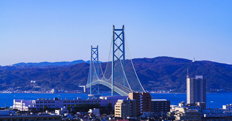 明石海峡大橋 別名 パールブリッジ ローアングル Wall Mural Show999