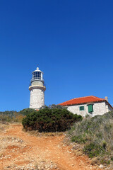 Fototapeta na wymiar Picturesque lighthouse on island Lastovo, Croatia.