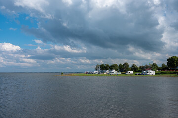 Caravan site at the mouth of the Weser by Fedderwardersiel