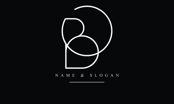 OB, BO, O, B abstract letters logo monogram
