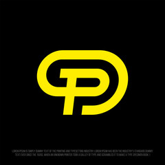Modern professional logo monogram P in business theme
