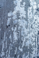 snow on window