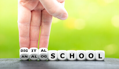 Hand turns dice and changes the expression 