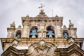 Bells on a medieval сhurch in Braga, Portugal