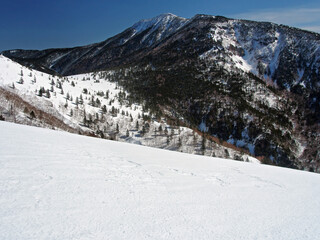 真冬の四阿山(日本百名山)