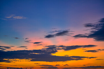 Twilight skyline sunrise in morning dramatic cloud pattern background